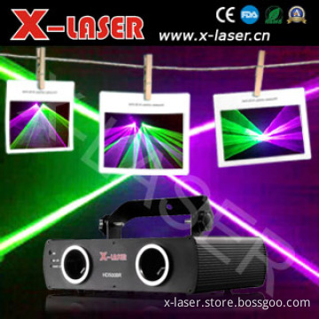 Double Heads Rose&Green Laser Light